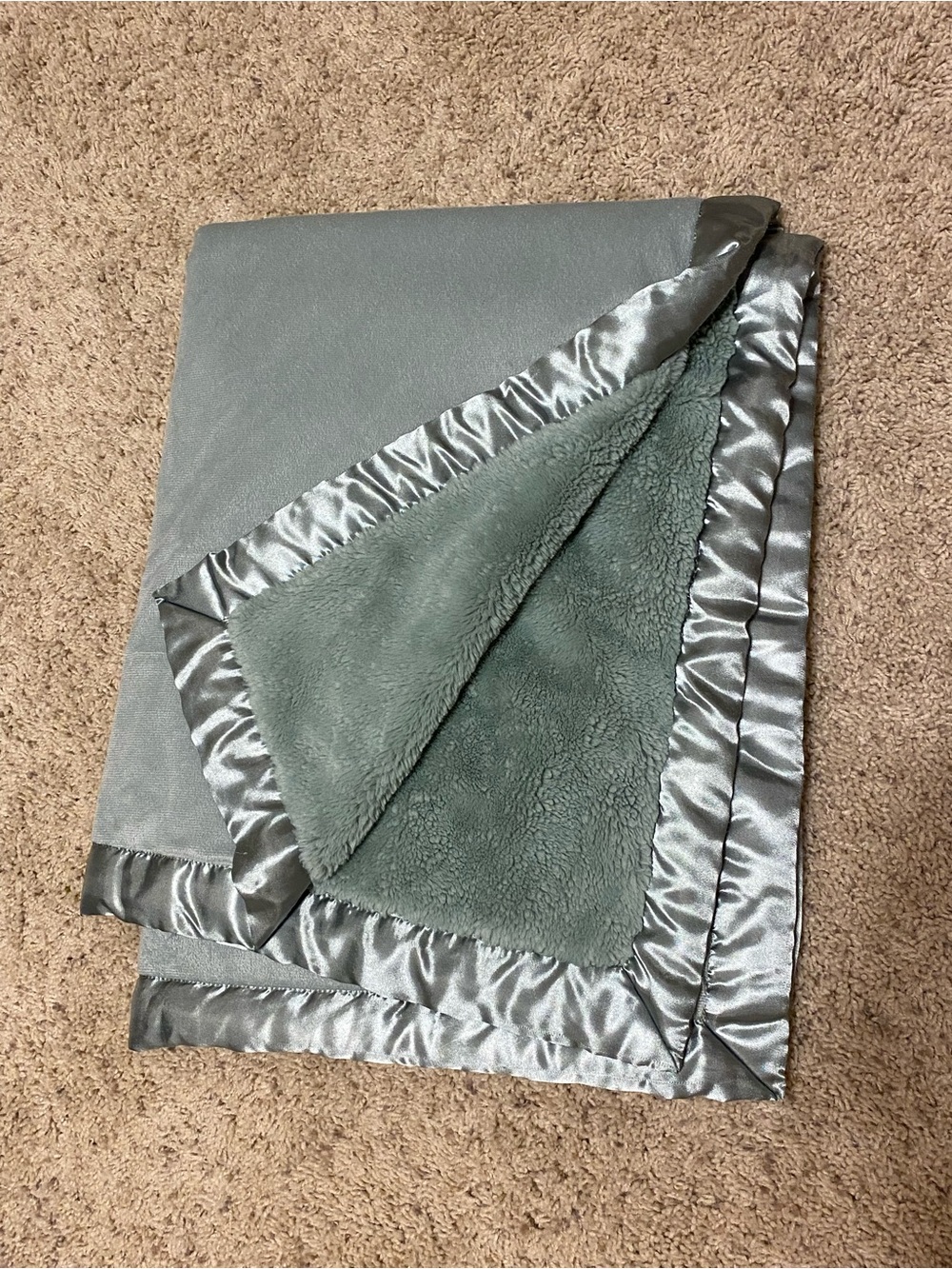 Cloud Island Baby Blanket Plush Satin Trim Green Aqua Target 2024 Super Soft